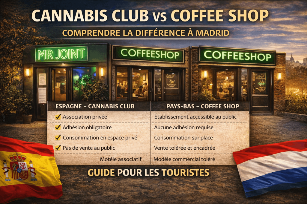 Cannabis club vs coffee shop, pourquoi Madrid fonctionne différemment